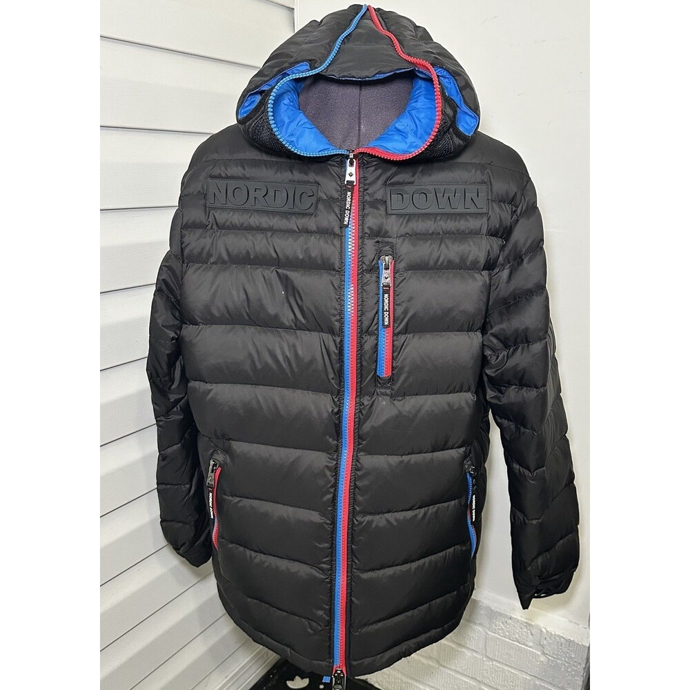 Nordic Down Black Puffer Jacket Feather Down XXL